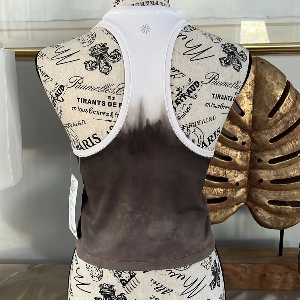 Brand new athleta shanti water color stripe crop - Picture 3 of 6